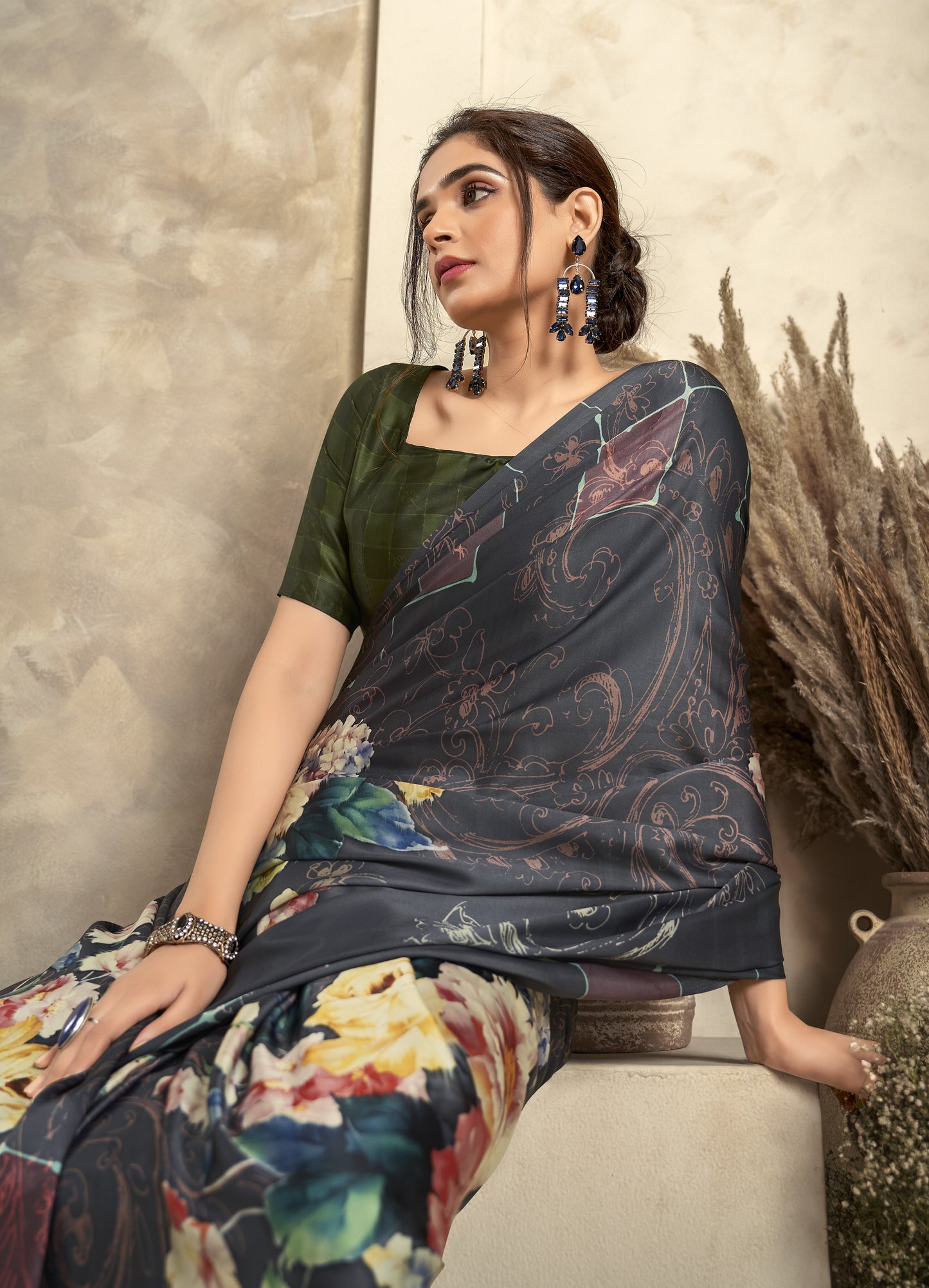 Elegance Redefined The Soft Satin Silk Saree for Every Occasion
