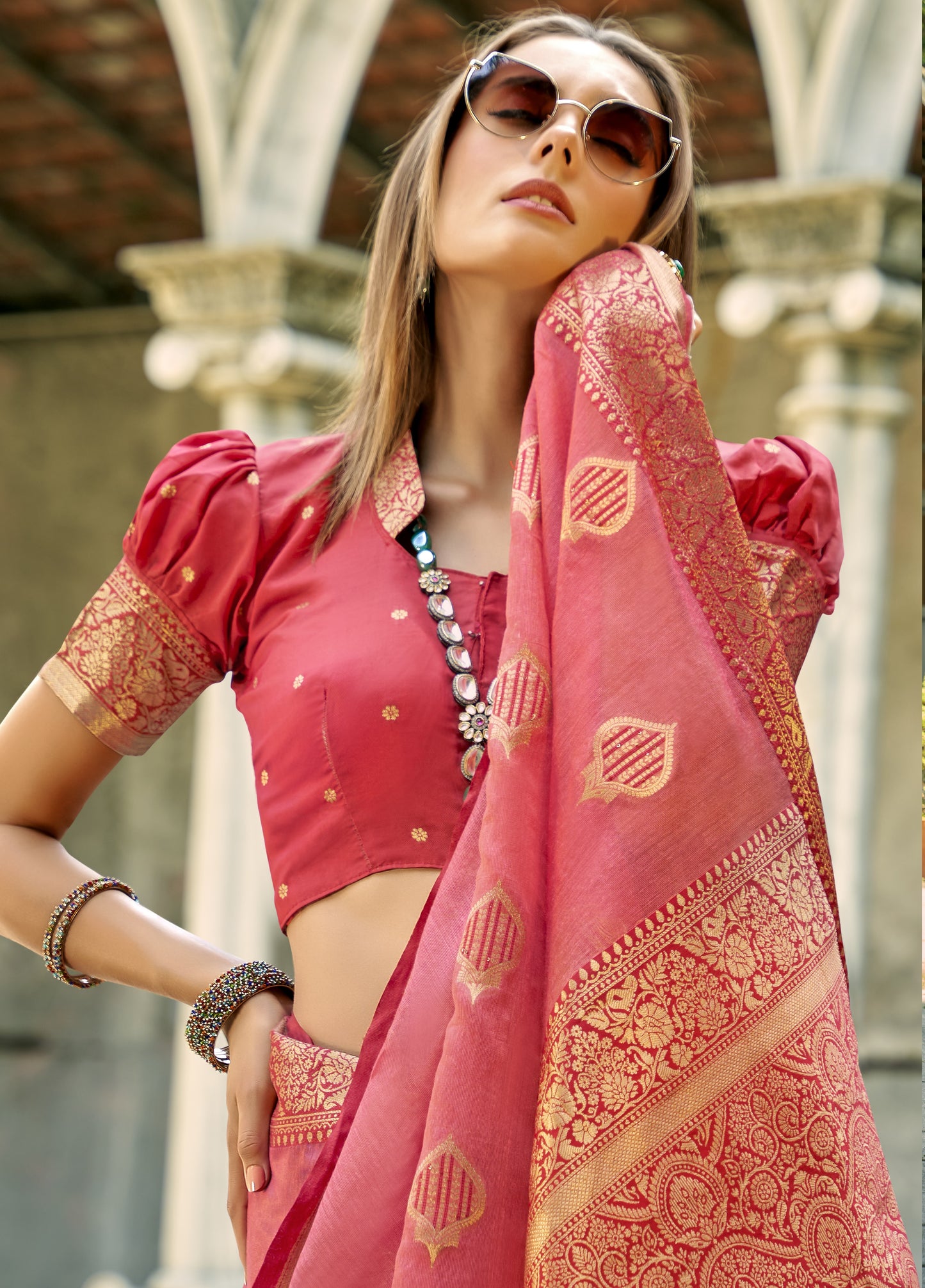 The Timeless Beauty of Tissue Silk Saree Perfect for Weddings & Festivals