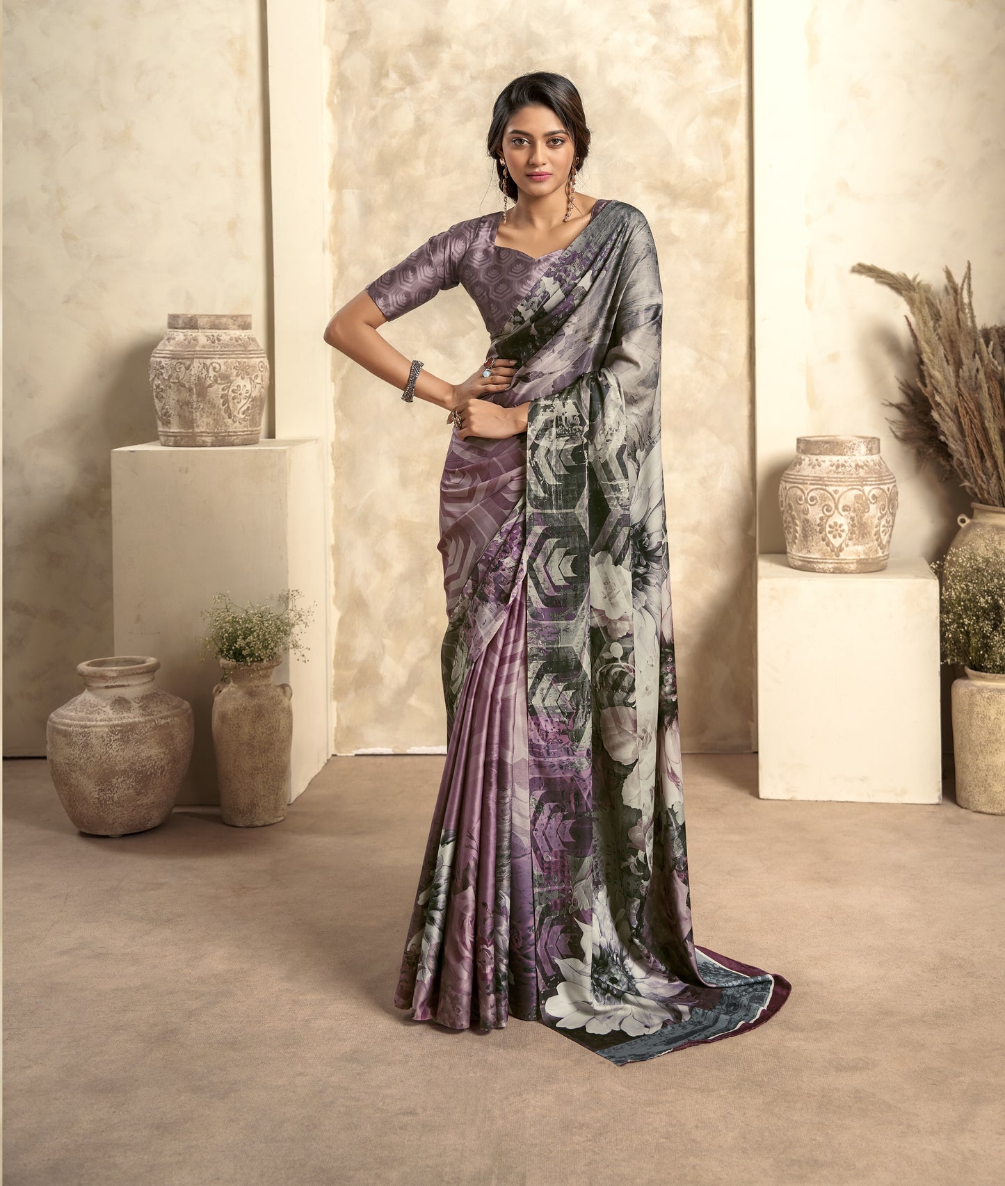 Elegance Redefined The Soft Satin Silk Saree for Every Occasion