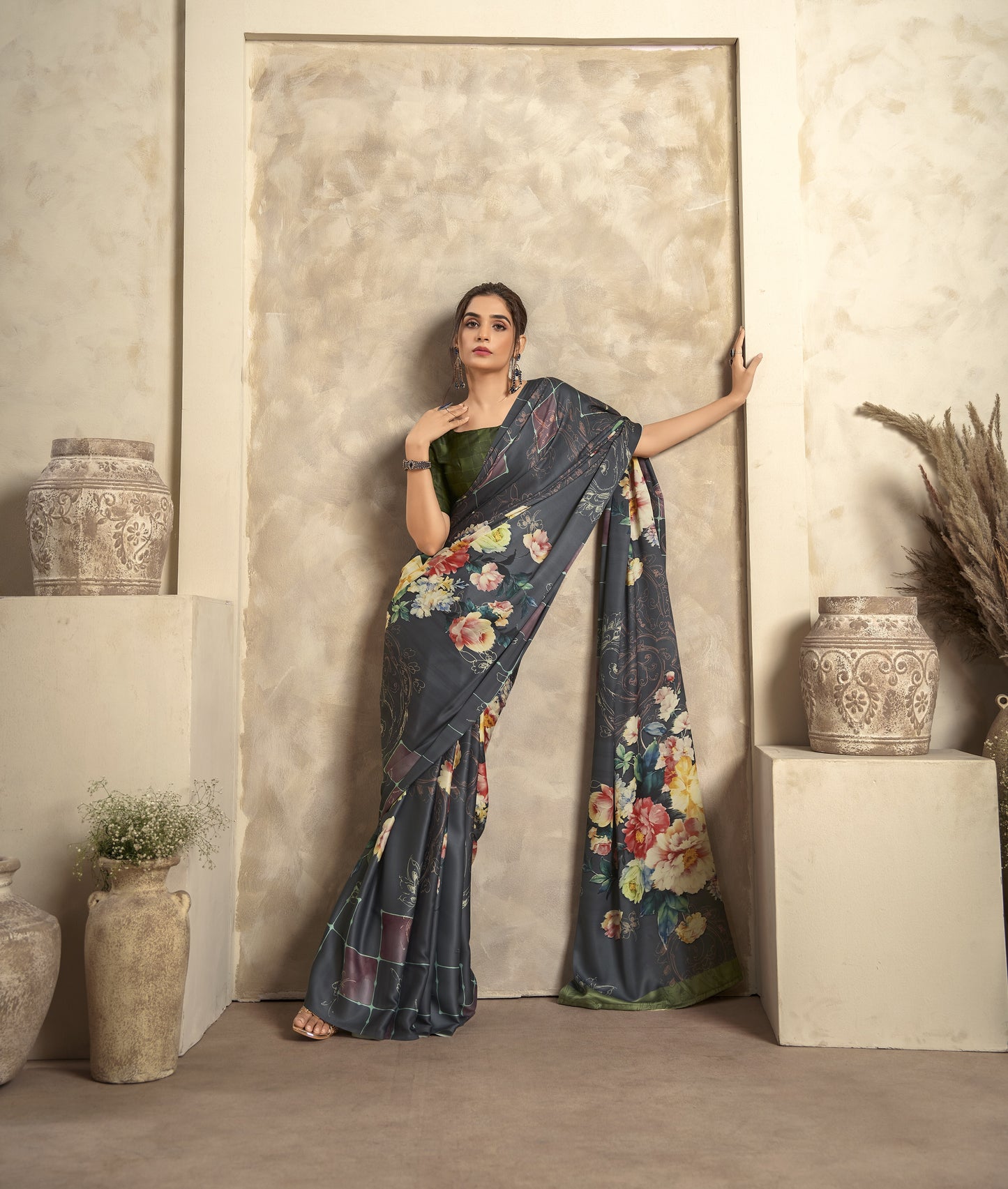 Elegance Redefined The Soft Satin Silk Saree for Every Occasion