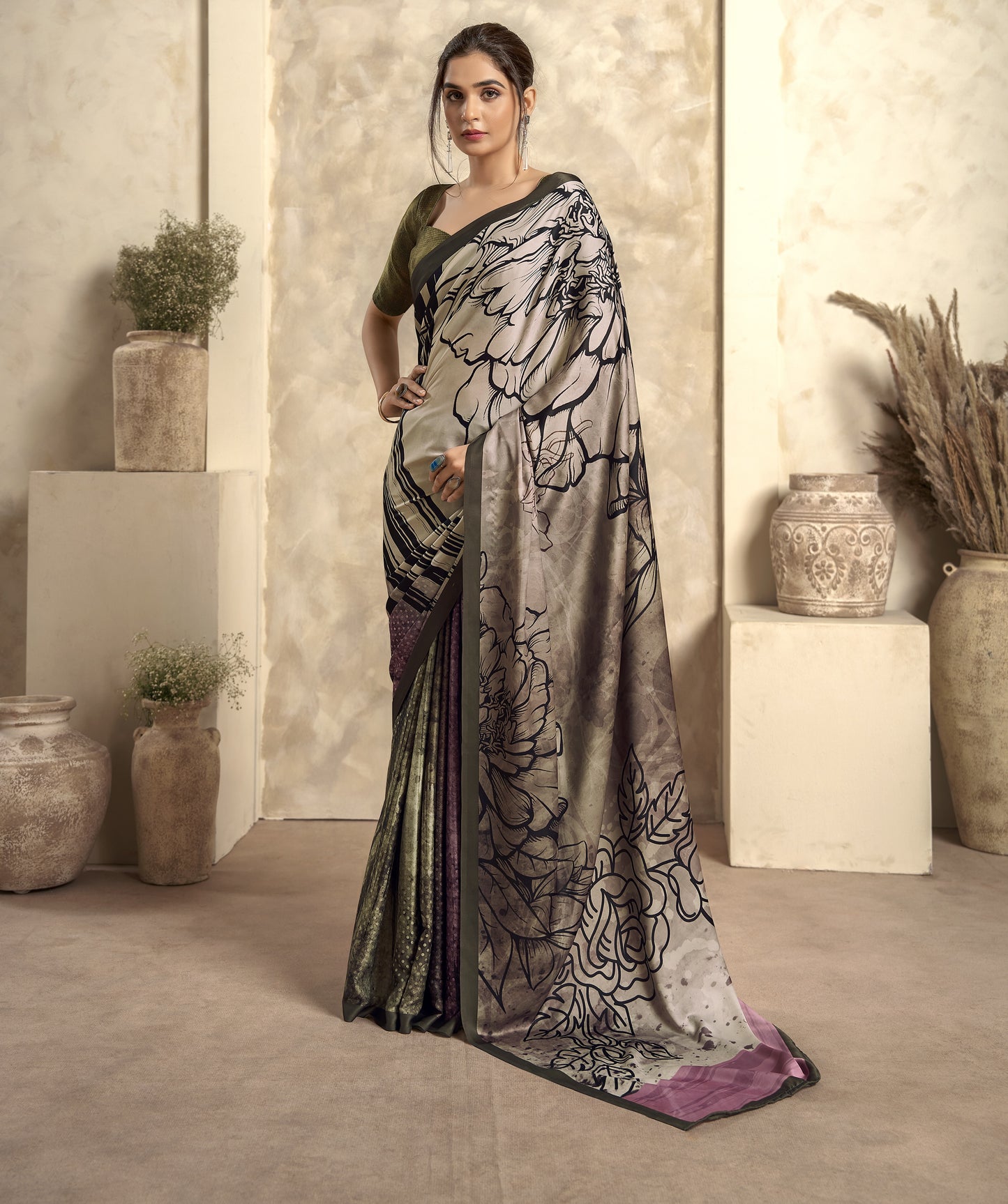 Elegance Redefined The Soft Satin Silk Saree for Every Occasion