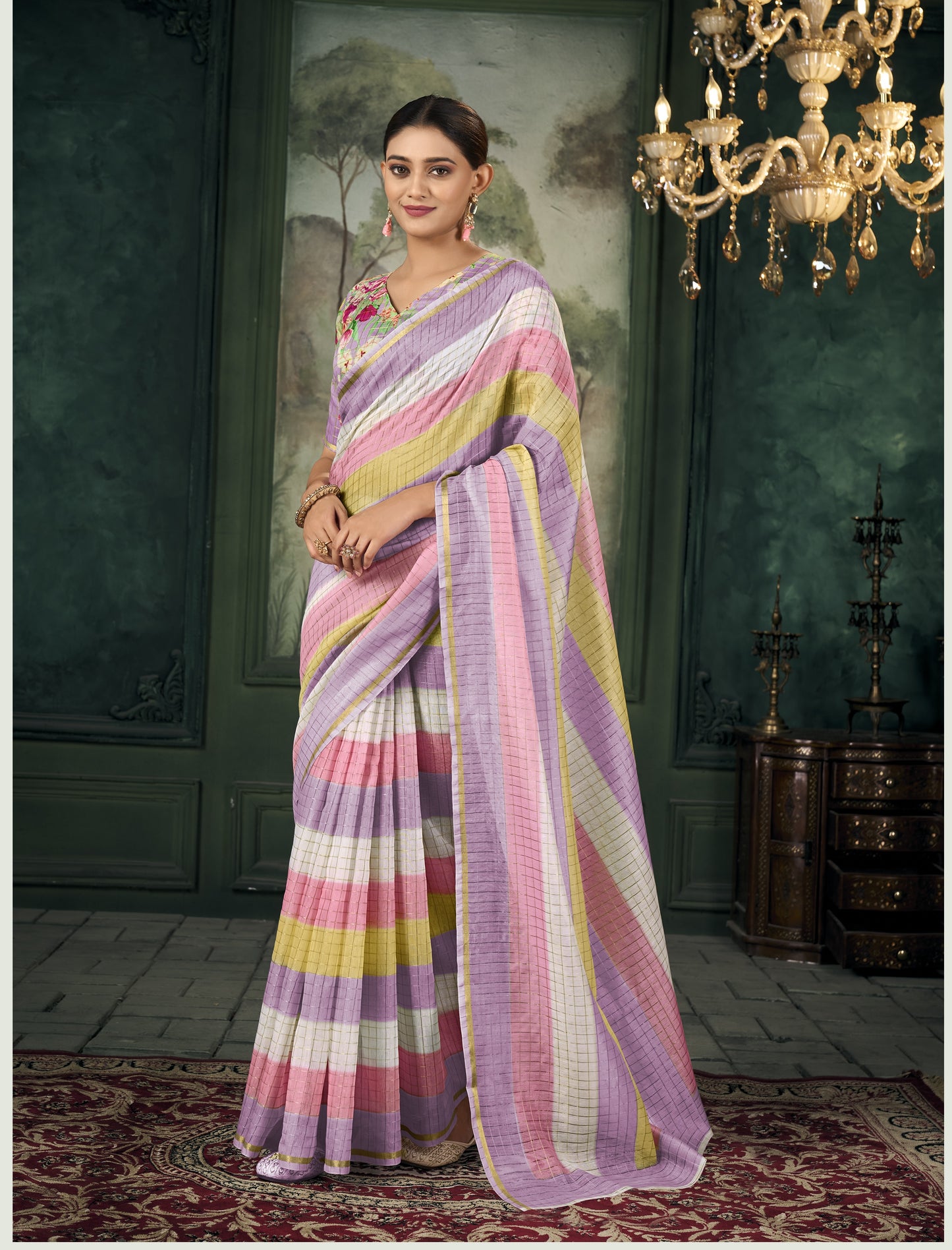 Grace in Every Fold The Soft Linen Saree Look