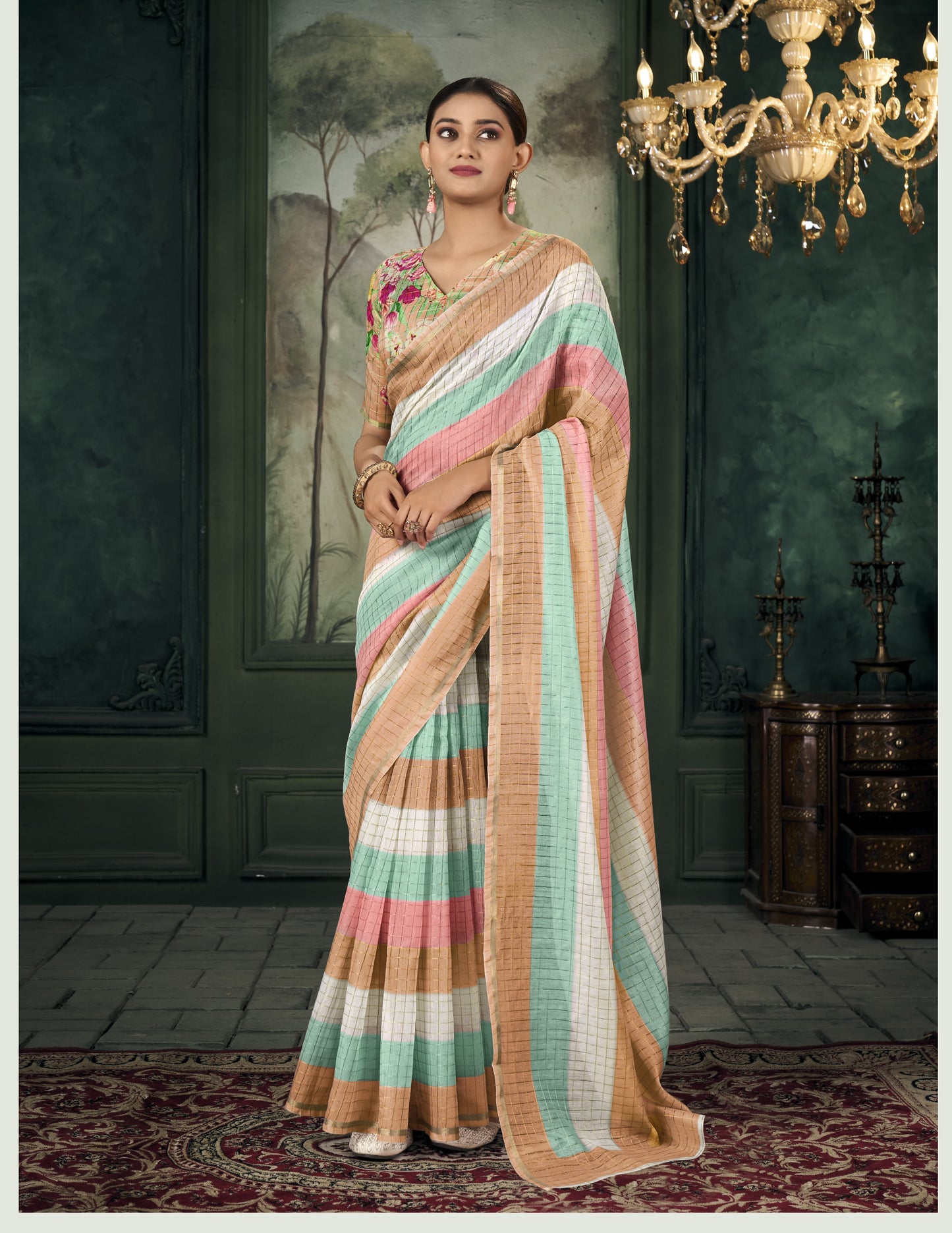 Grace in Every Fold The Soft Linen Saree Look
