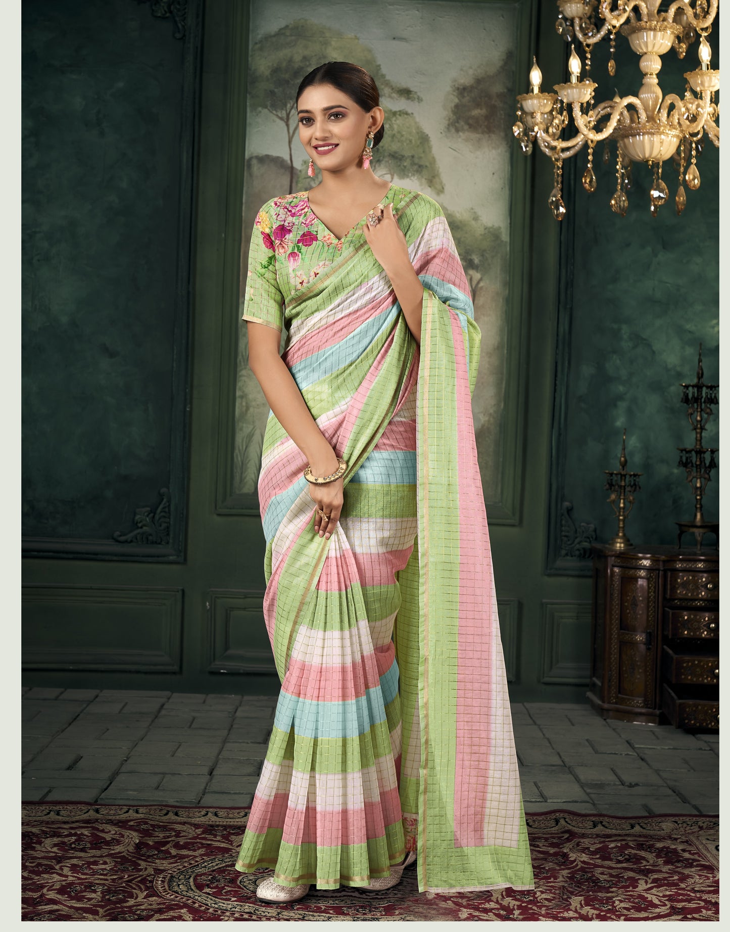 Grace in Every Fold The Soft Linen Saree Look