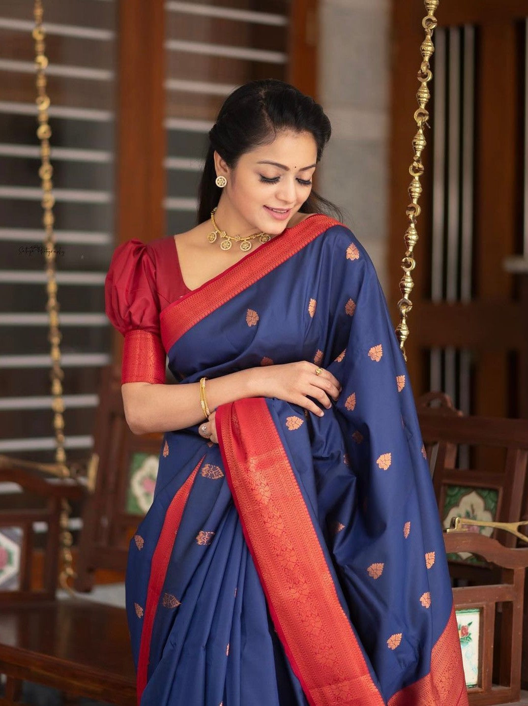 Semi Silk Kanjeevaram Elegant Design Saree