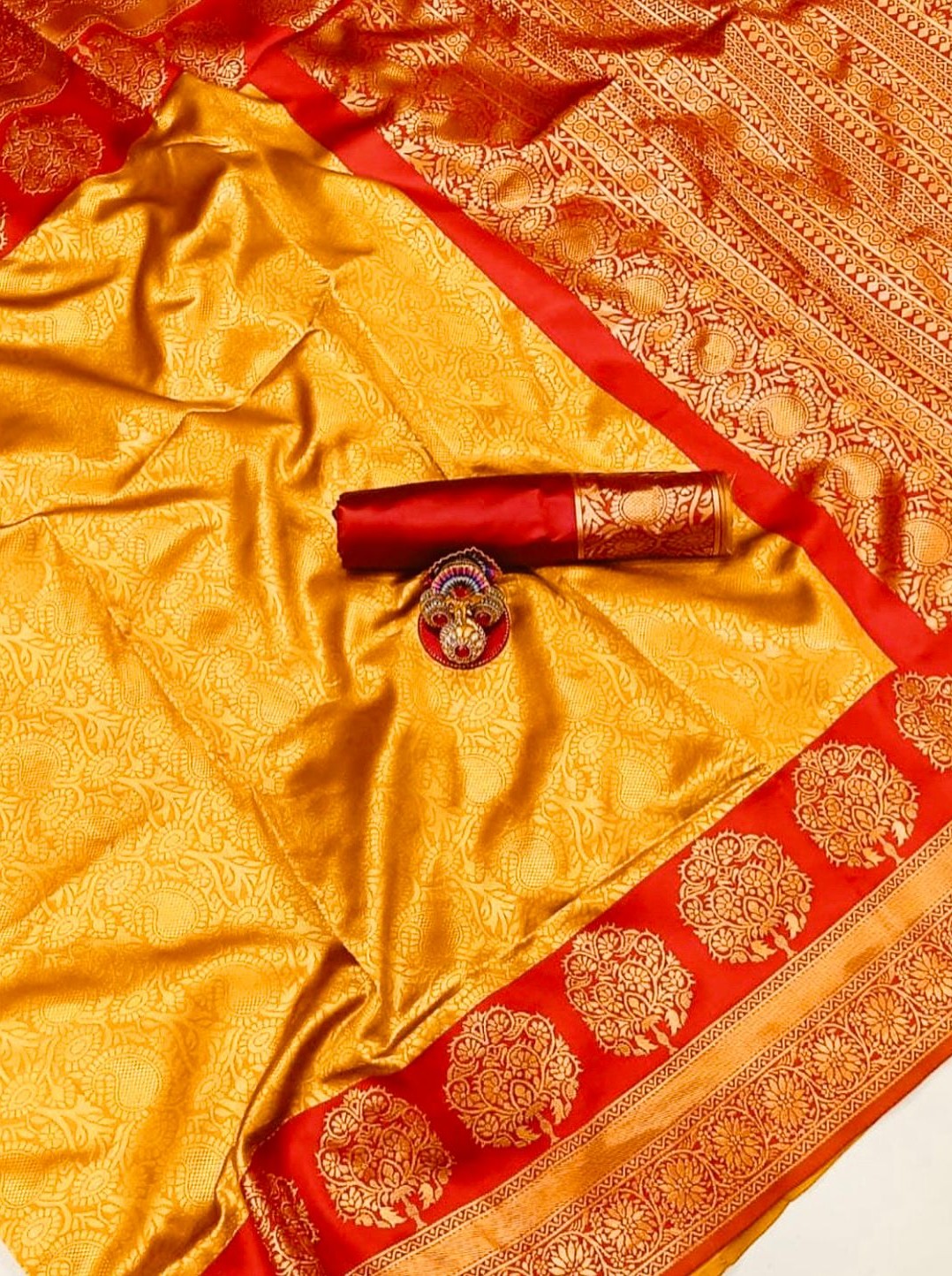 Semi Silk Kanjeevaram Elegant Design Saree