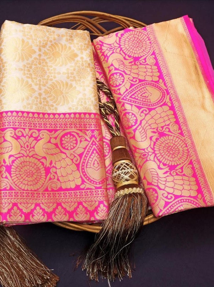 Semi Silk Kanjeevaram Elegant Design Saree