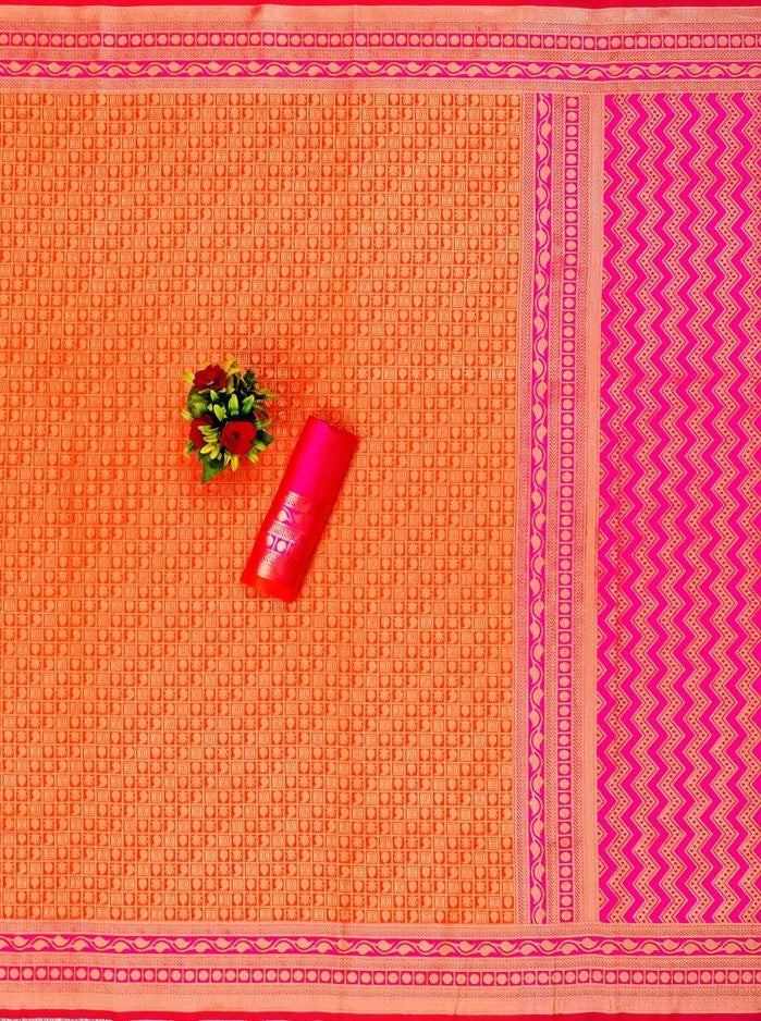 Semi Silk Kanjeevaram Elegant Design Saree