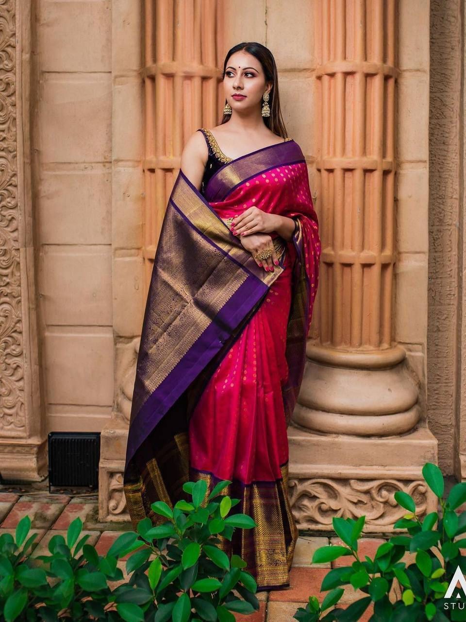 Semi Silk Kanjeevaram Elegant Design Saree