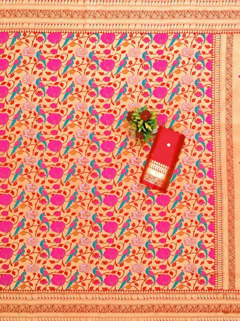 Semi Silk Kanjeevaram Elegant Design Saree