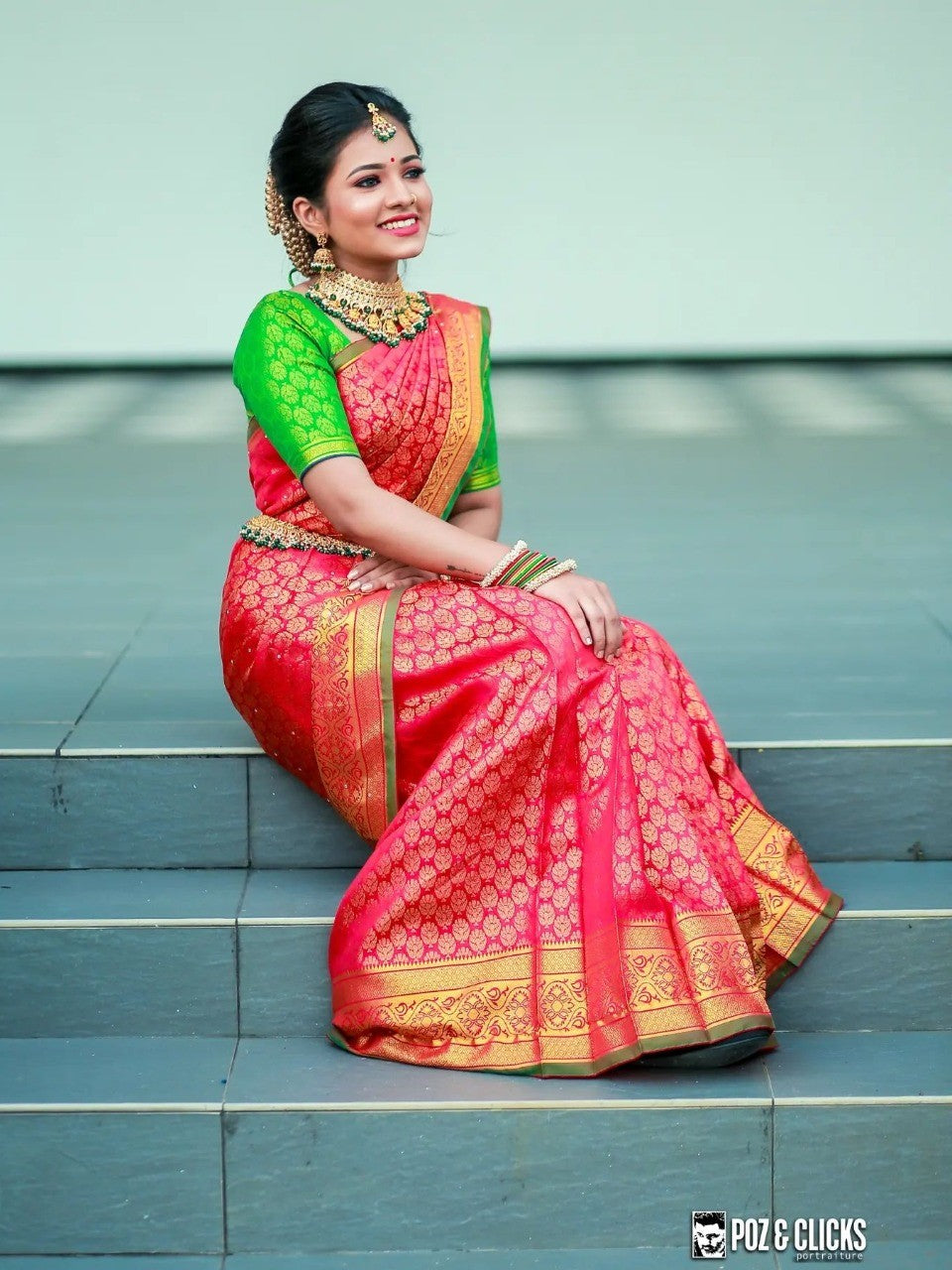 Semi Silk Kanjeevaram Saree in Classical Design