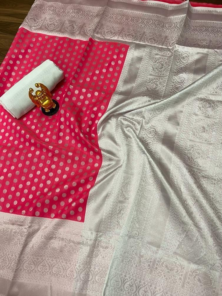 Semi Silk Kanjeevaram Elegant Design Saree