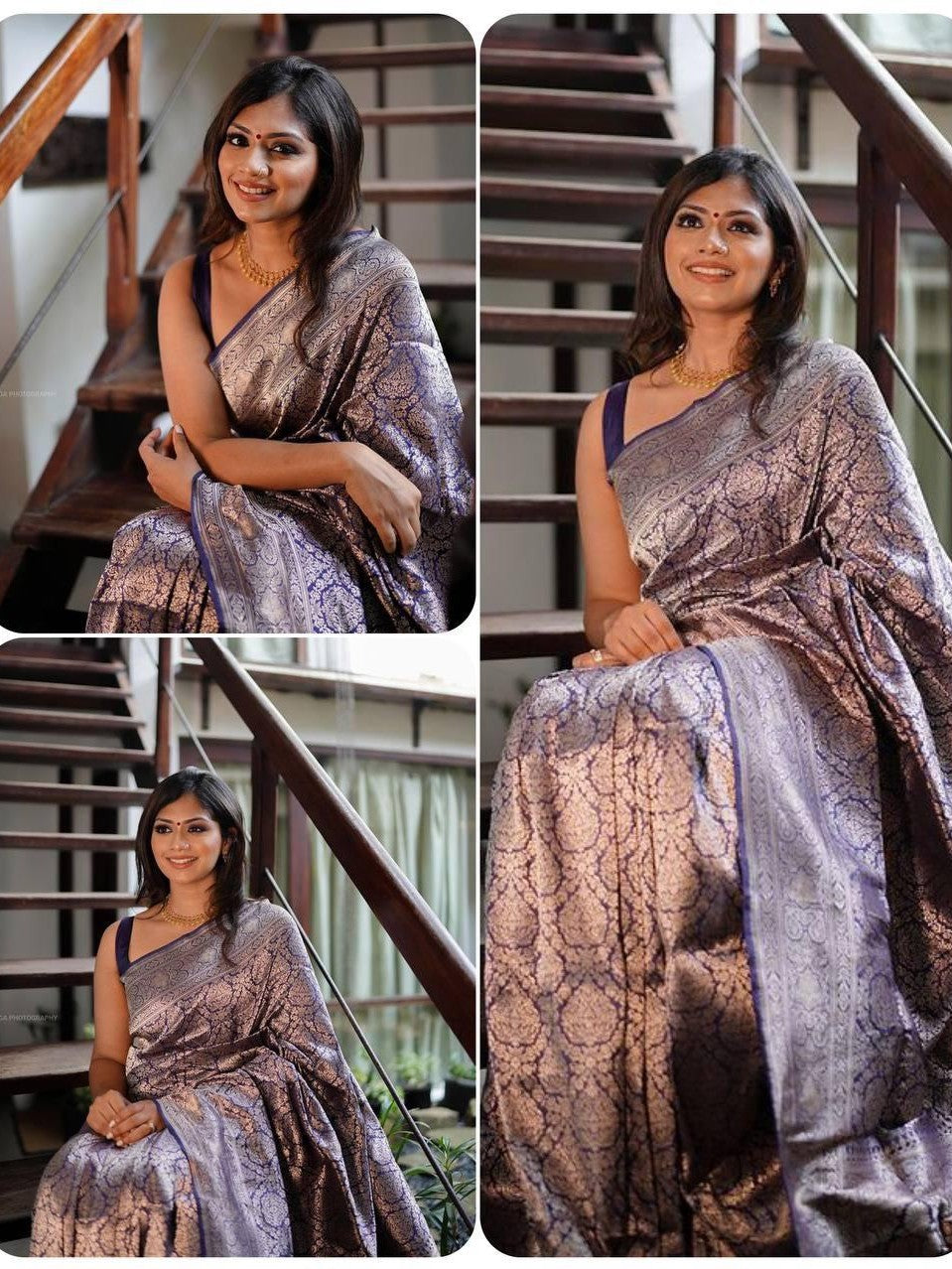 Semi Silk Kanjeevaram Elegant Design Saree