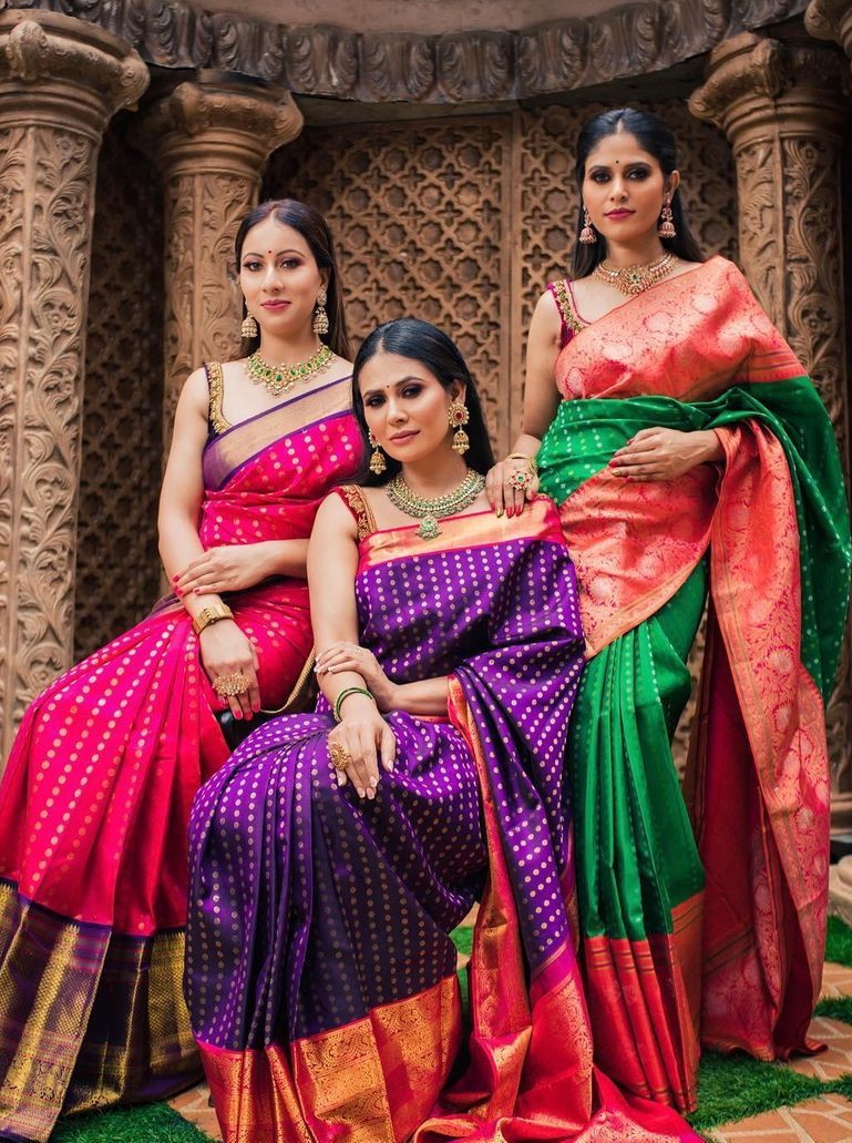 Semi Silk Kanjeevaram Elegant Design Saree