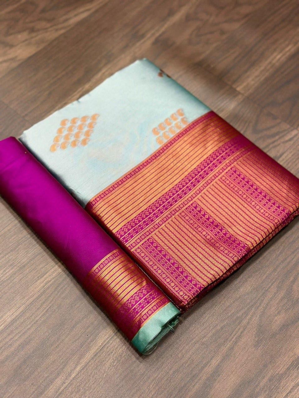 Semi Silk Kanjeevaram Elegant Sesign Saree