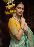 Pure Banarasi Kanjivaram Saree with Heavy Work Border – Timeless Elegance for Every Occasion
