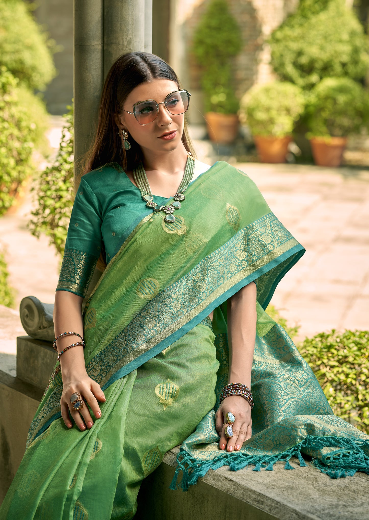 The Timeless Beauty of Tissue Silk Saree Perfect for Weddings & Festivals