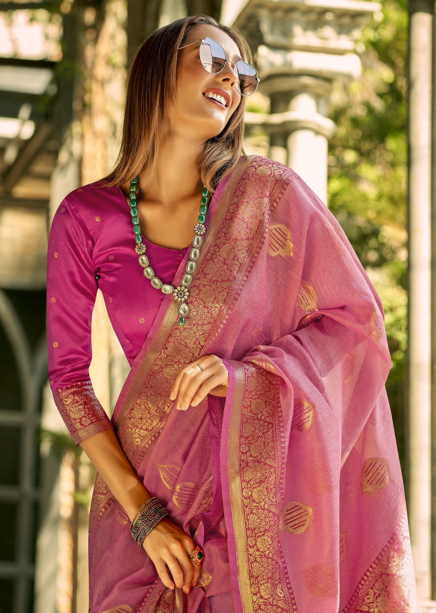 The Timeless Beauty of Tissue Silk Saree Perfect for Weddings & Festivals