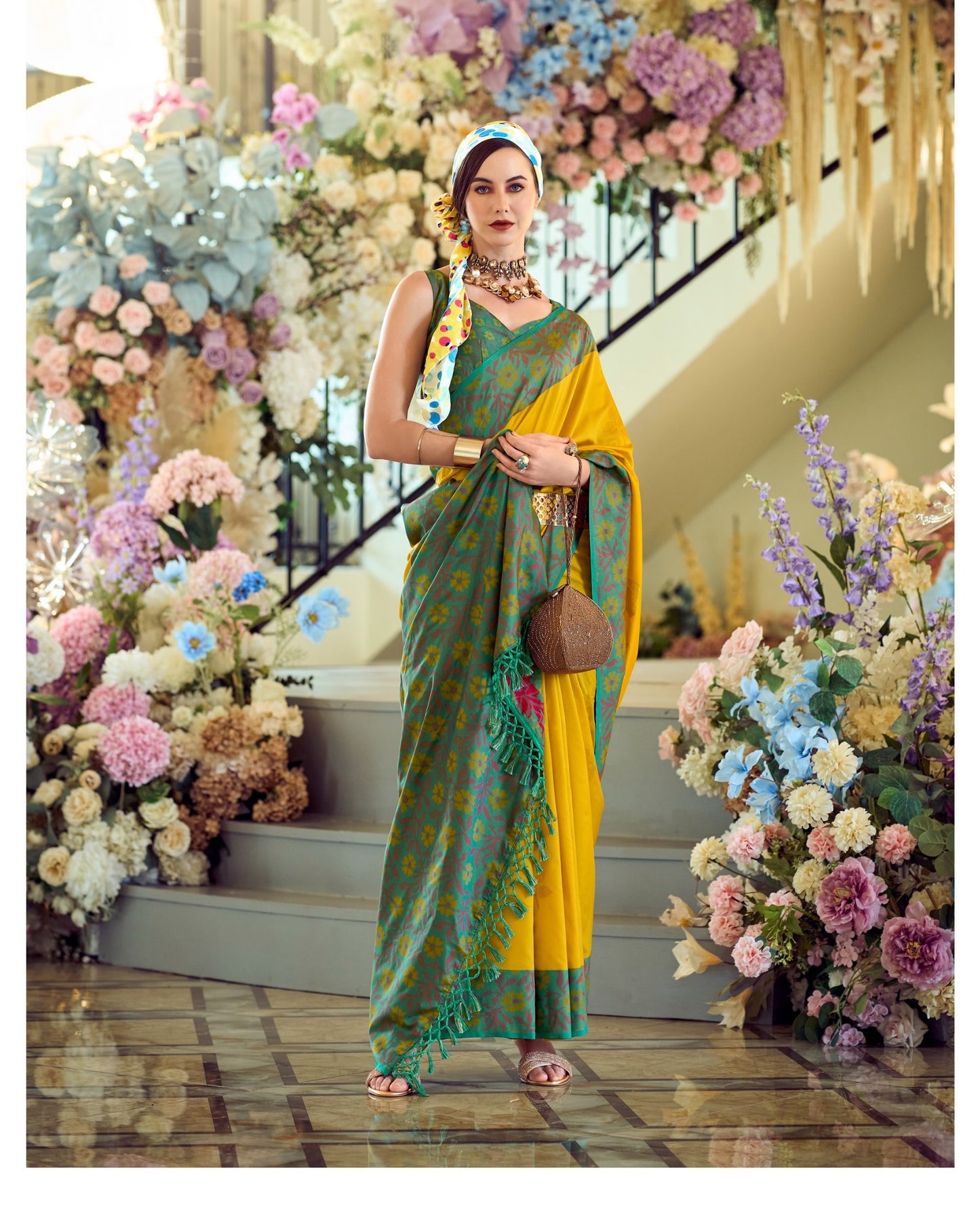 Buy Elegant Soft Silk Saree with Ikkat Border A Perfect Fusion of Tradition & Style