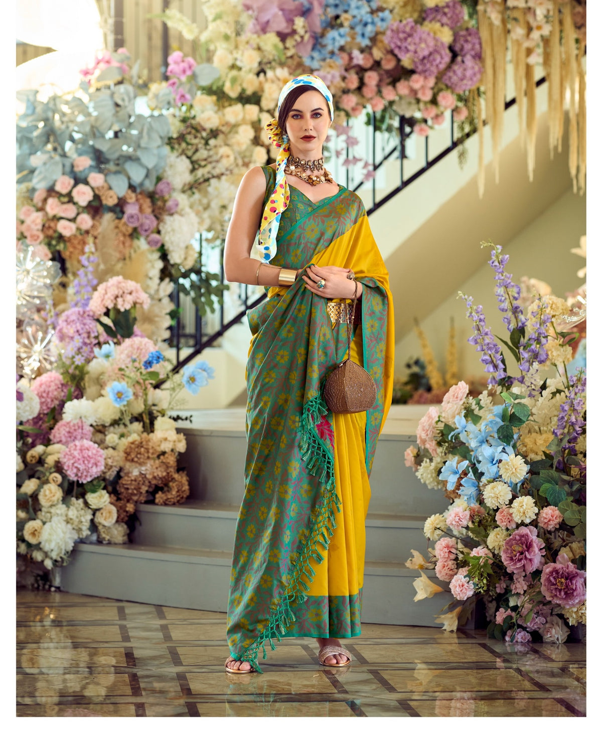 Buy Elegant Soft Silk Saree with Ikkat Border A Perfect Fusion of Tradition & Style