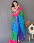 Multicolour Georgette Saree 