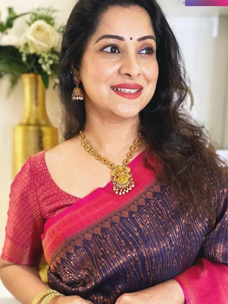 Semi Silk Kanjeevaram Elegant Design Saree