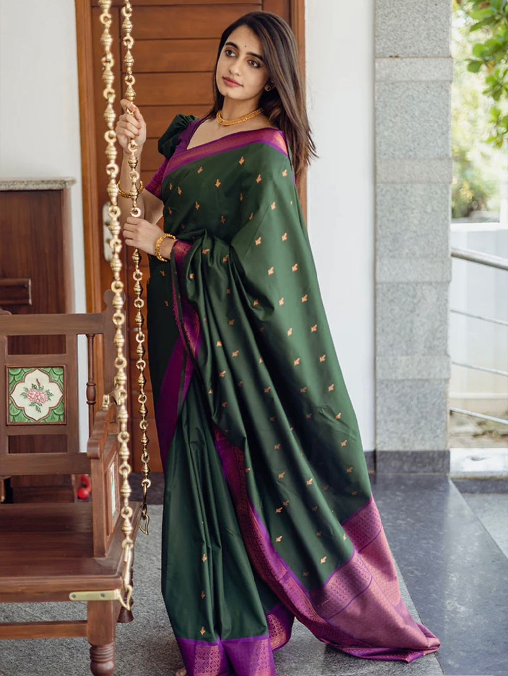 Art Silk Kanjeevaram Elegant Design Saree