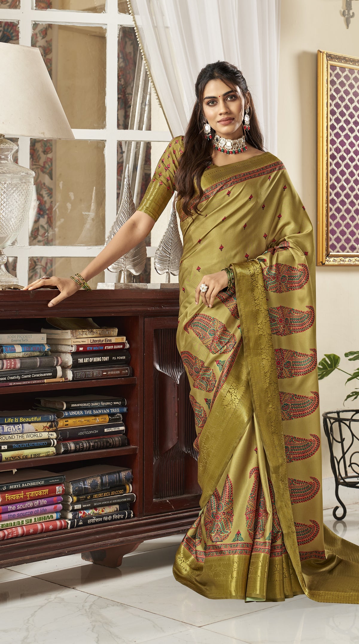 Elegance Redefined Pure Satin Digital Saree for a Timeless Look