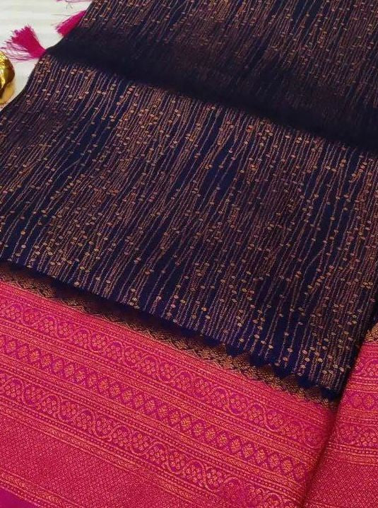 Semi Silk Kanjeevaram Elegant Design Saree