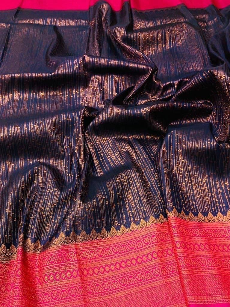 Semi Silk Kanjeevaram Elegant Design Saree