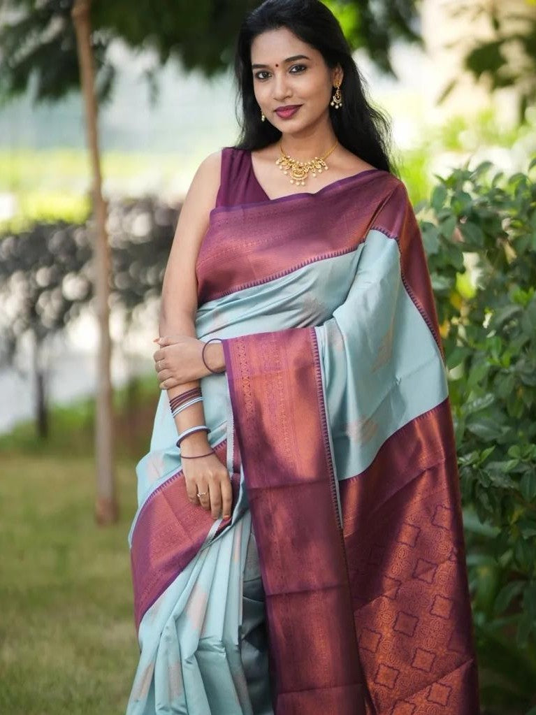 Semi Silk Kanjeevaram Elegant Design Saree