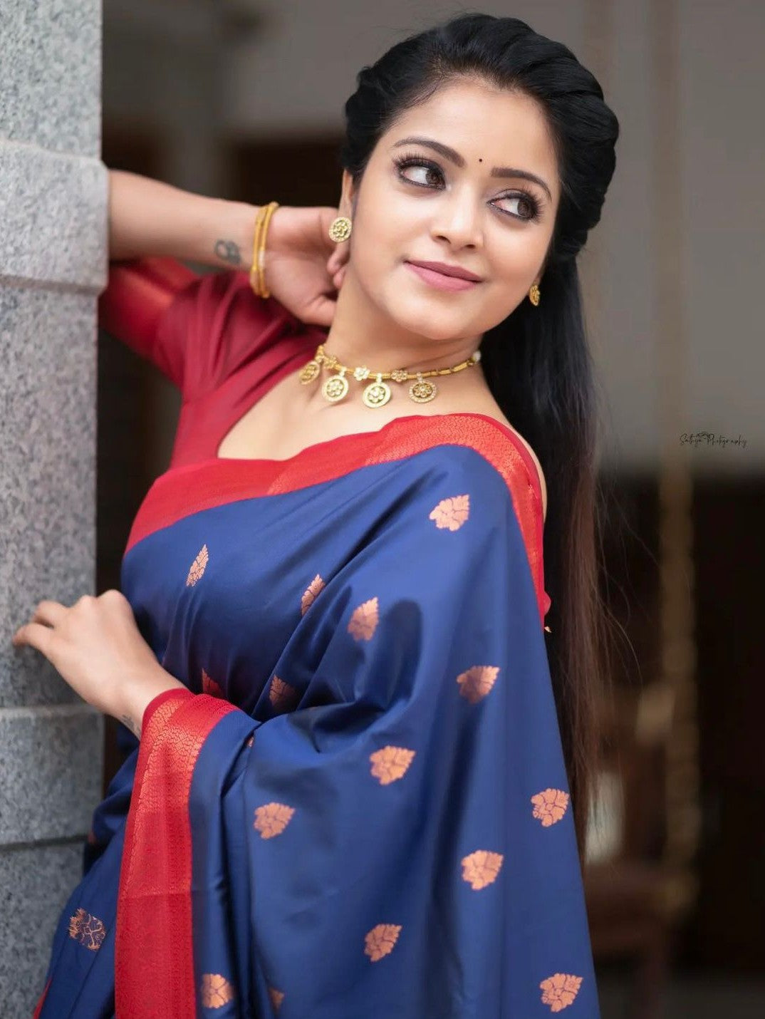Semi Silk Kanjeevaram Elegant Design Saree
