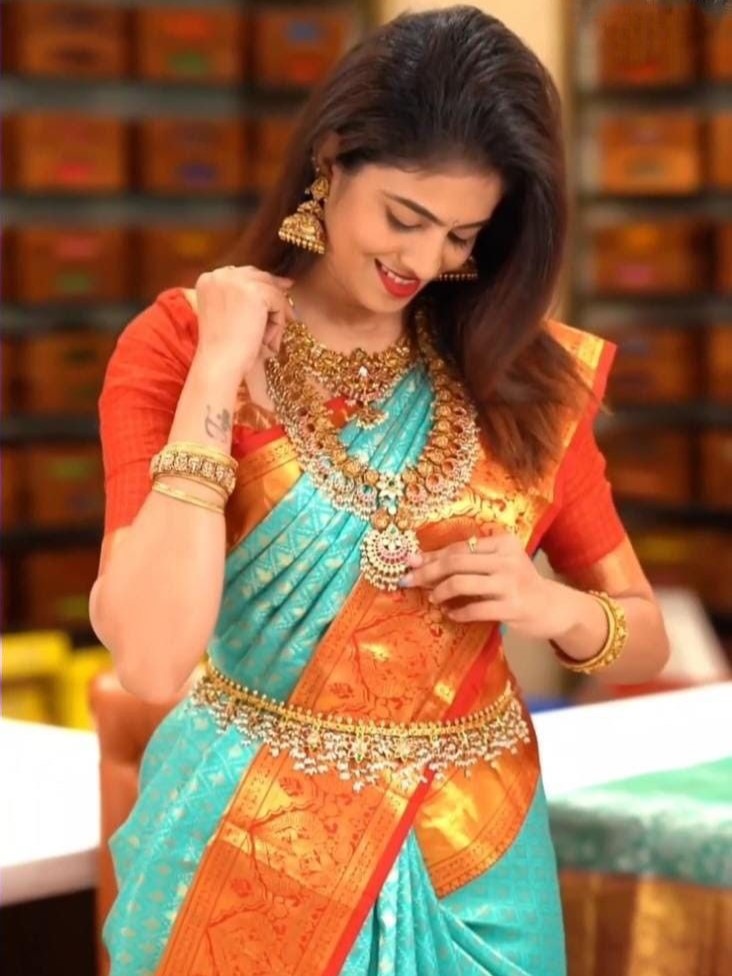 Semi Silk Kanjeevaram Elegant Design Saree