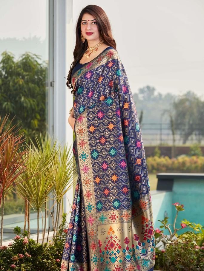 Semi Silk Kanjeevaram Elegant Design Saree
