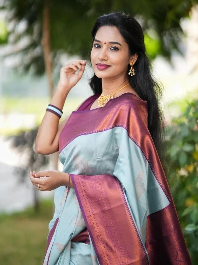 Semi Silk Kanjeevaram Elegant Design Saree