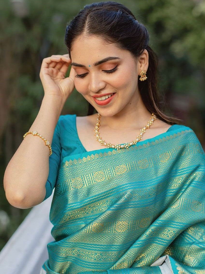 Semi Silk Kanjeevaram Elegant Design Saree