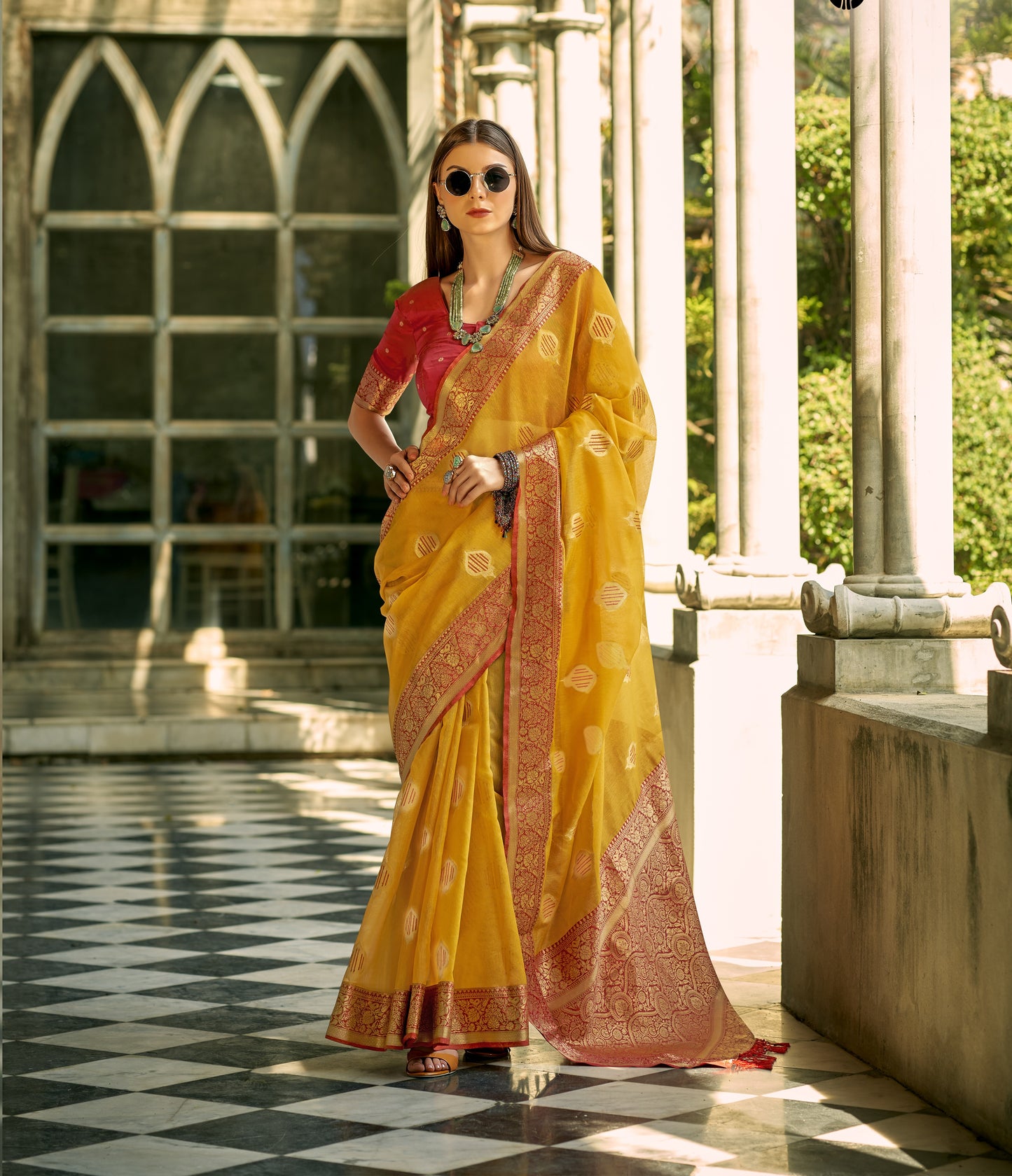 The Timeless Beauty of Tissue Silk Saree Perfect for Weddings & Festivals