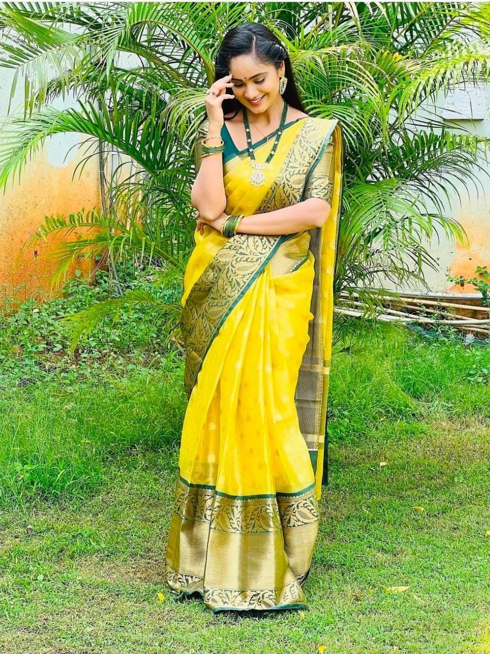 Semi Silk Kanjeevaram Elegant Design Saree