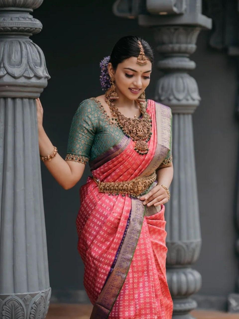 Semi Silk Kanjeevaram Elegant Design Saree