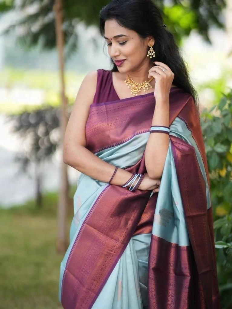 Semi Silk Kanjeevaram Elegant Design Saree