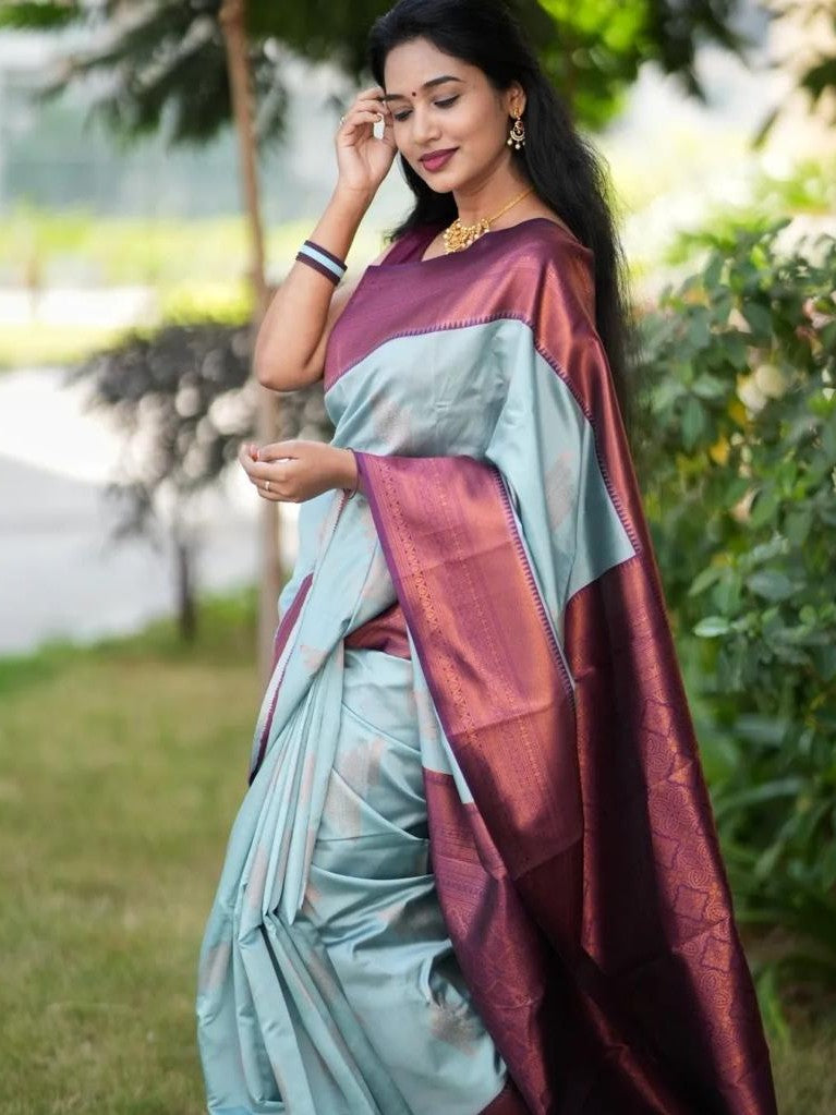 Semi Silk Kanjeevaram Elegant Design Saree