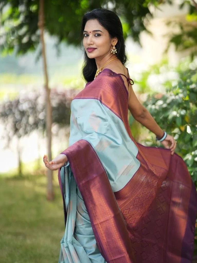 Semi Silk Kanjeevaram Elegant Design Saree