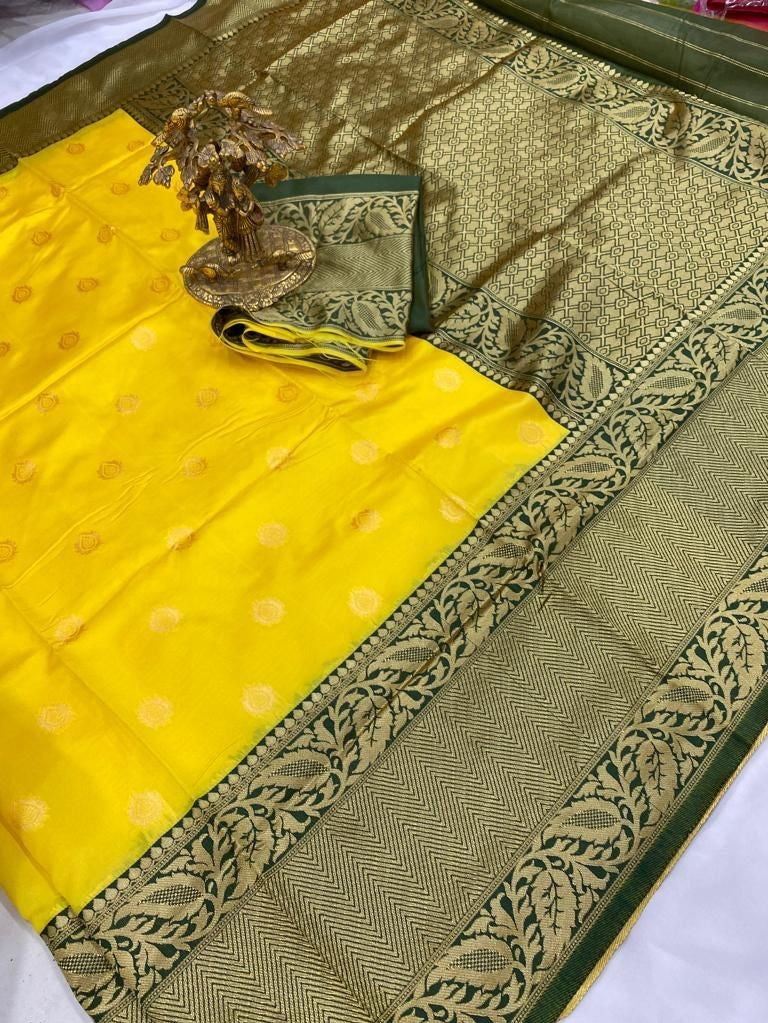 Semi Silk Kanjeevaram Elegant Design Saree