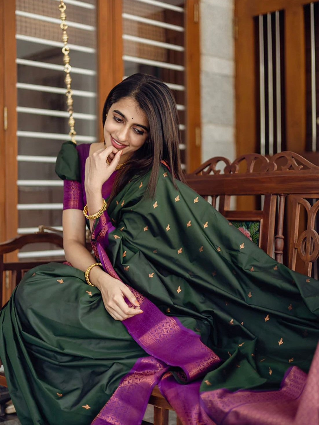 Semi Silk Kanjeevaram Elegant Design Saree