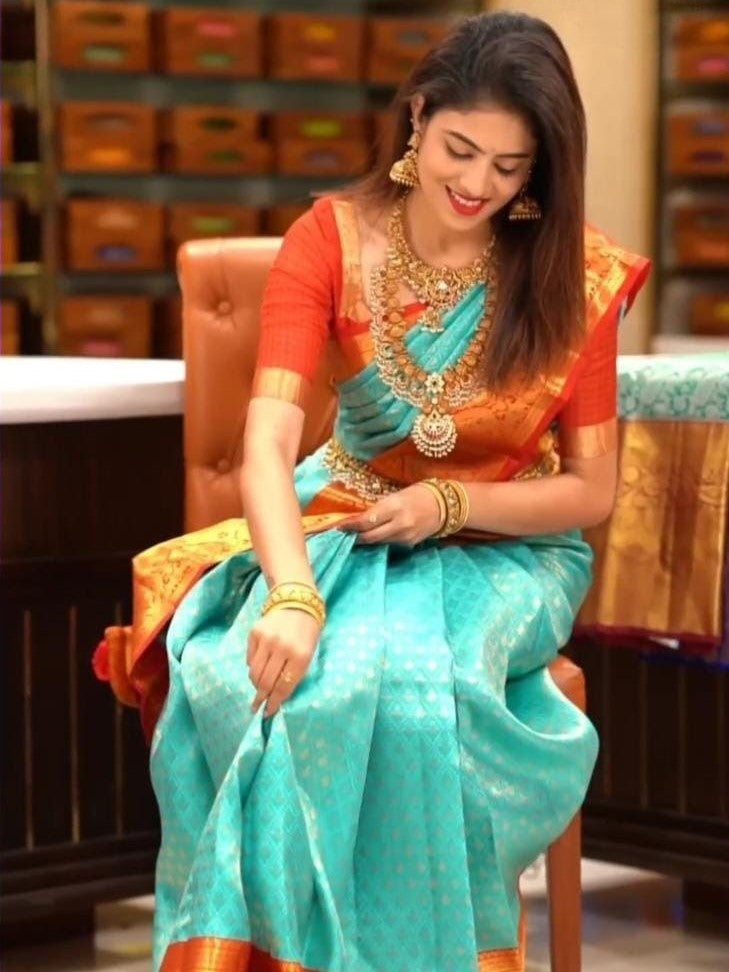 Semi Silk Kanjeevaram Elegant Design Saree