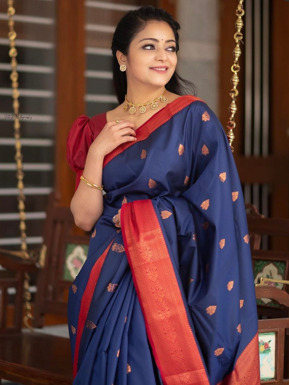 Semi Silk Kanjeevaram Elegant Design Saree