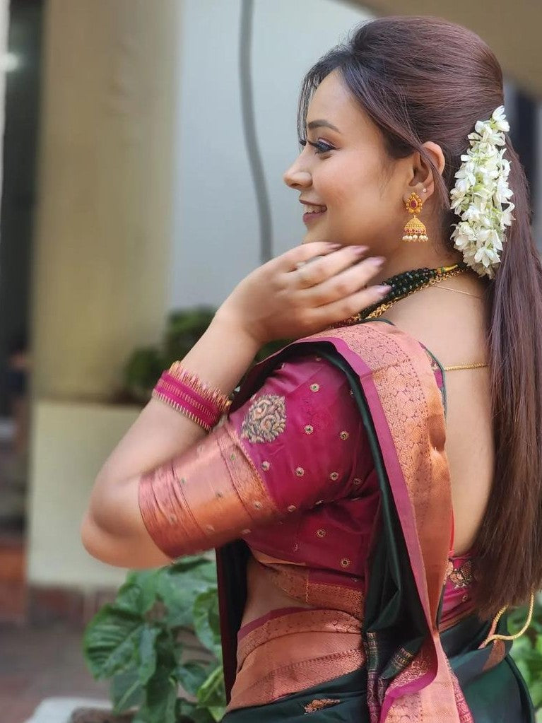 Semi Silk Kanjeevaram Elegant Design Saree