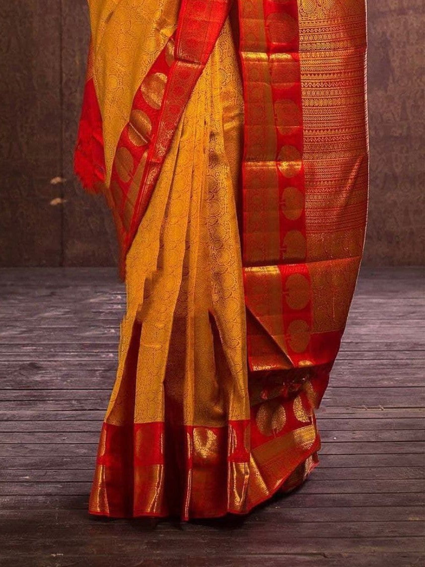 Semi Silk Kanjeevaram Elegant Design Saree