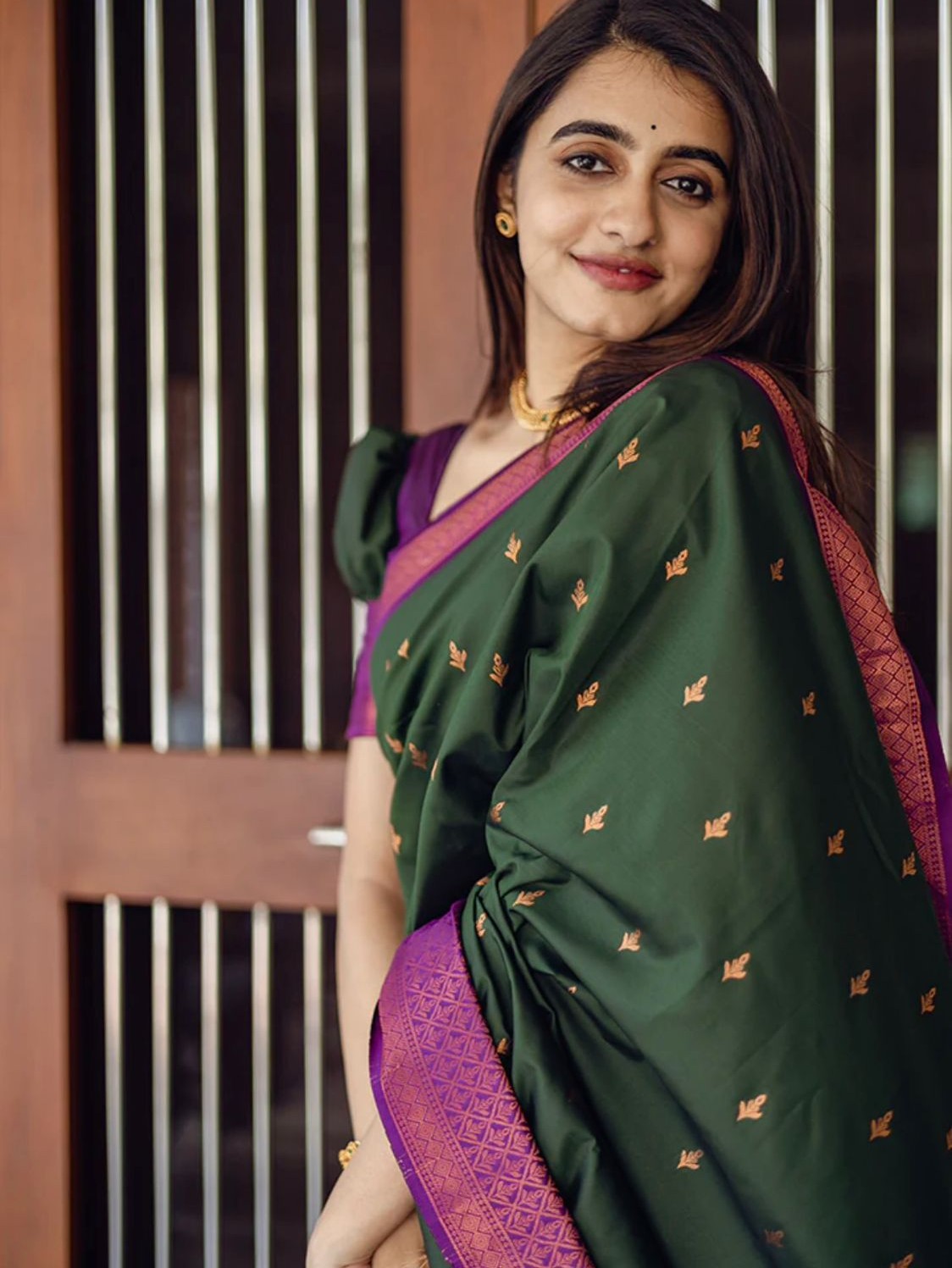 Semi Silk Kanjeevaram Elegant Design Saree