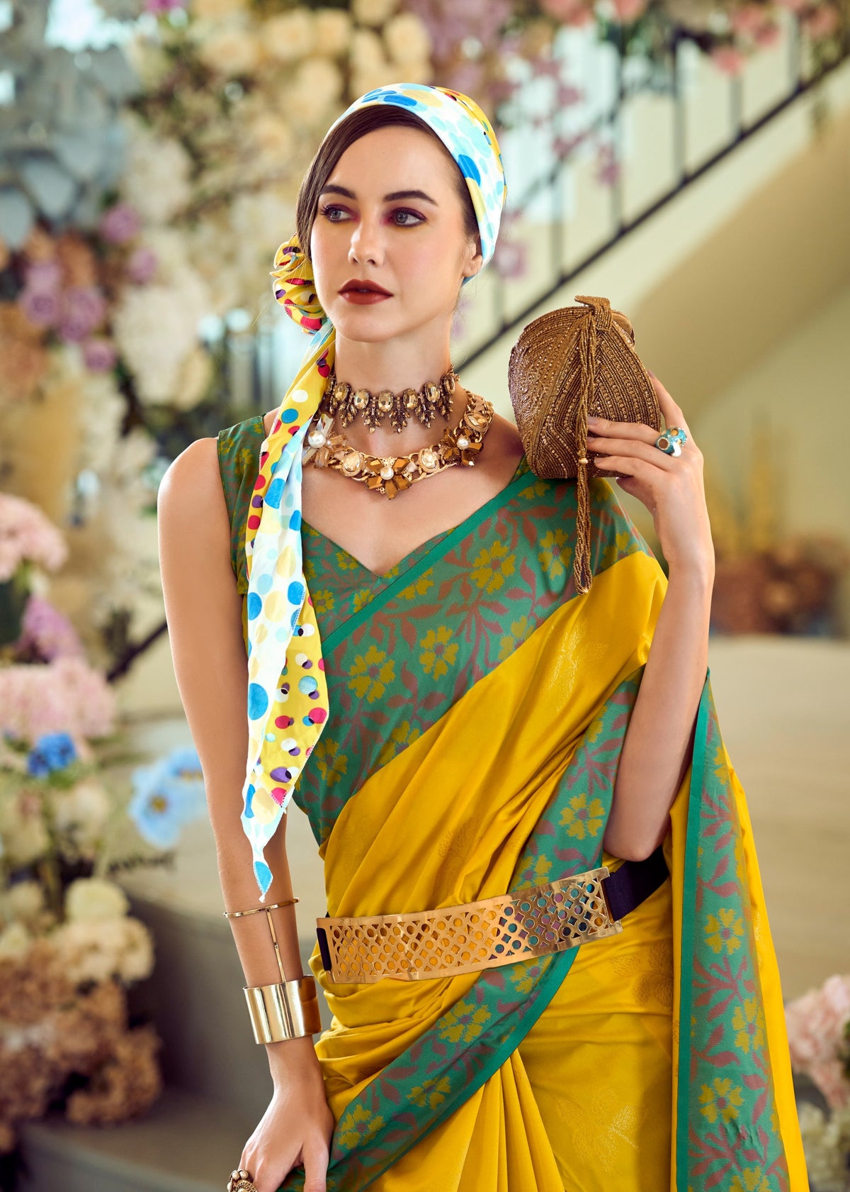 Buy Elegant Soft Silk Saree with Ikkat Border A Perfect Fusion of Tradition & Style
